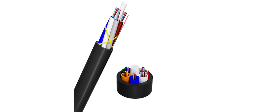Mini-cabo de fibra óptica para sopro de ar