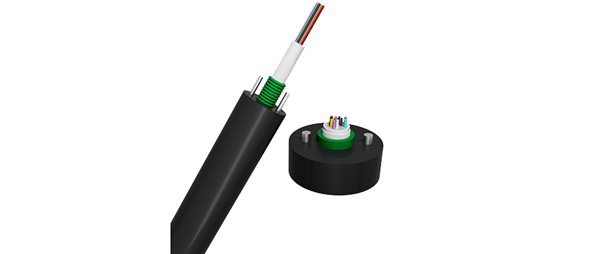 Cable de fibra óptica blindada de tubo solto central