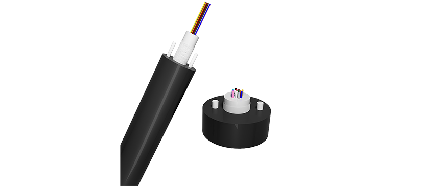 Sentralt løst rør, ikke-metallisk og ikke-pansret fiberoptisk kabel